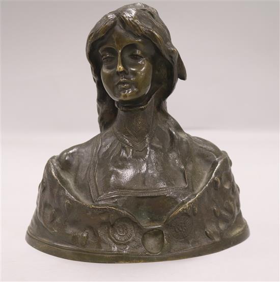 A bronze of a lady